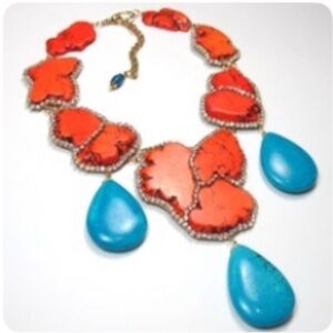 Beautiful Ezza Exclusive Turquoise Statement Necklace